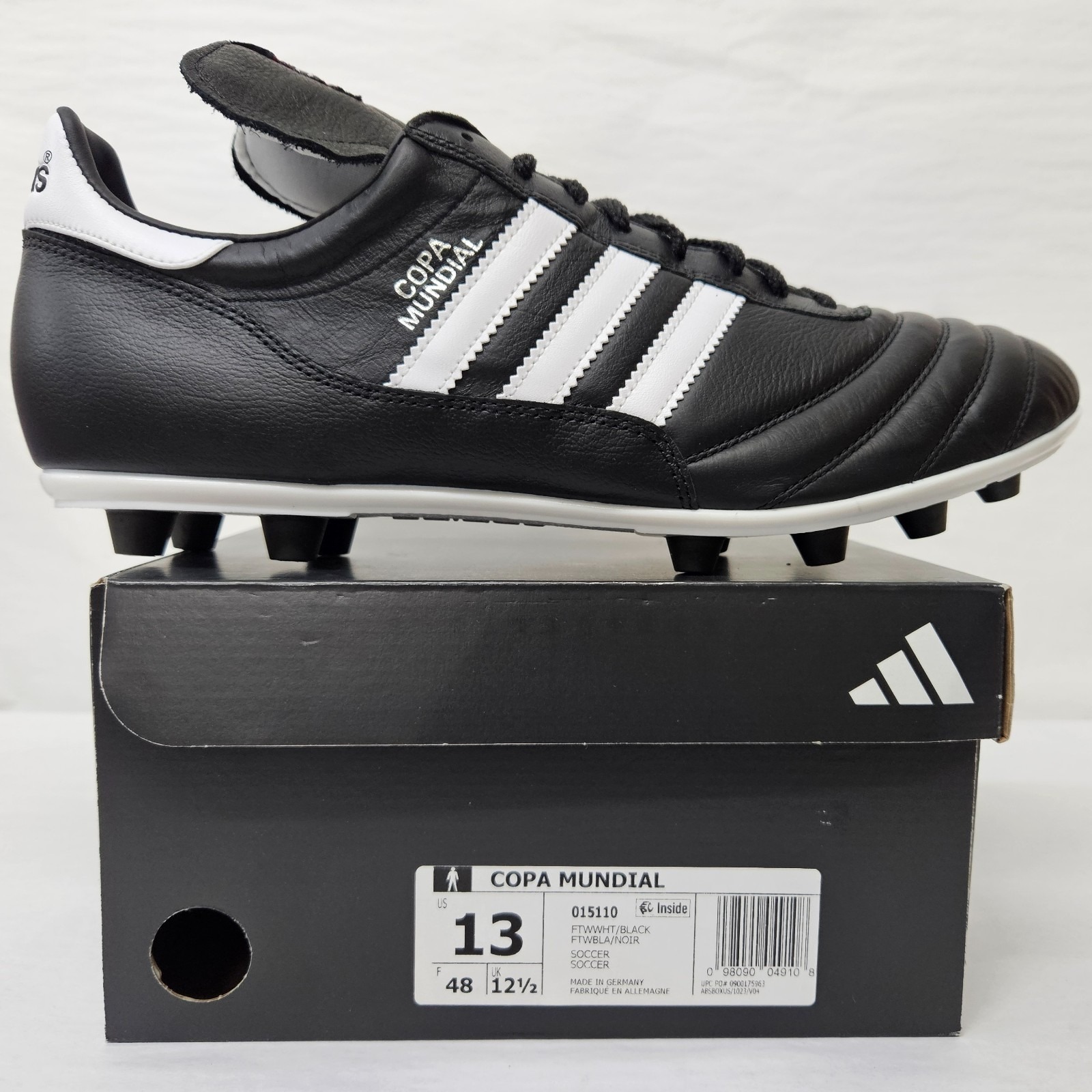 Adidas Copa Mundial Soccer Cleat Germany 015110 Black White Men Size 13